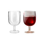 HOMESHOPA 2 Pack Plastic Wine Glass-200ml (7oz) Premium Polycarbonate Unbreakable Plastic Sturdy Reusable Cocktail Dessert Cups for Weddings Birthdays Christmas BBQ Outdoor Parties