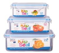 HOMESHOPA 3 Pack Rectangular Food Storage Containers, Airtight Plastic Container Set with lids, Leak Proof, Microwave Freezer Dishwasher Safe, BPA Free, Reusable Stackable Meal Prep Lunch Box