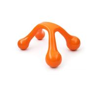 HOMESHOPA 4 Way Massager, Orange Four Point Full Body Handheld Self Massage Tool, Easy Palm Fit with Massage Knobs for Gentle Pressure Deep Muscle Trigger Point Massager for Neck Waist HIPS Leg Foot