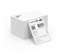 HOMESHOPA 4x6 Direct Thermal Shipping Labels 4000 Pack, Fanfold Barcode Sticky Labels with Strong Permanent Adhesive for Zebra, TSC, Toshiba, Citizen Thermal Printers