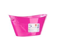 HOMESHOPA 6.4 Litre Plastic Handy Tub Ice Bucket, 1 Pack Pink Beverage Bucket With Handle, Stackable & Lightweight, Cooling Bottles Cans Utility Tub, Ideal for Party, Home & Garden