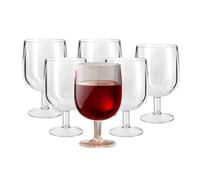 HOMESHOPA 6 Pack Plastic Wine Glass-200ml (7oz) Premium Polycarbonate Unbreakable Plastic Sturdy Reusable Cocktail Dessert Cups for Weddings Birthdays Christmas BBQ Outdoor Parties