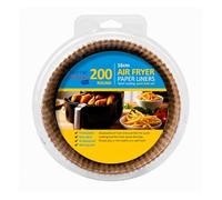HOMESHOPA Air Fryer Paper Liners, 16cm Round 200 Pack Disposable Non-Stick Parchment Paper, Compatible with Ninja, Tefal and More, Food Grade Baking Sheet, Easy Cleanup Baker's Choice