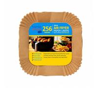 HOMESHOPA Air Fryer Paper Liners, 16cm Square 256 Pack Disposable Non-Stick Parchment Paper, Compatible with Ninja, Tefal and More, Food Grade Baking Sheet, Easy Cleanup Baker's Choice