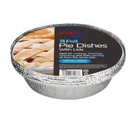 Homeshopa Aluminum Foil Pie Pan, 25 Pack Disposable Round Foil Flan Trays with Paper Lids, Durable Baking Dishes for Pie, Fruit Tarts, Quiche, Food Storage Takeaway Containeres, Oven & Freezer Safe