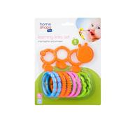 HOMESHOPA Baby Learning Links Set, Colourful Linking Rings for Teething, Snap Together Pull Apart, Soothe Achy Kids Gums & Develop Sensory Skills Play & Learning - BPA Free - 6 Months+