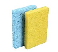 HOMESHOPA Cellulose Sponge, Heavy Duty Non-Scratch Biodegradable Cleaning Scrub Sponge, Super Absorbent Washing Up Reusable Kitchen Dishwashing Thick Moppets for Household, Cookware, Bathroom (2 Pack)