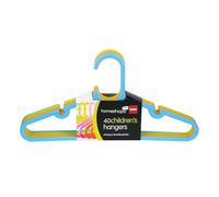 HOMESHOPA Children's Hanger, 40 Pack Plastic Kids Hangers for Clothes, Ultra Thin Space Saving Baby Hangers, Nonslip Tubular Hangers, Sturdy & Durable Infant Toddler Hangers Coat Hangers, Multicolour