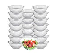 HOMESHOPA Clear Plastic Bowls, Pack of 20 7 Oz Dessert Cups for Serving Weddings Catering Parties, Ice Cream Salad Bowl for Mousse Puddings Entrees Sundaes Home Party Supplies