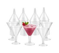 HOMESHOPA Clear Plastic Martini Cocktail Glasses, 36 Pack 200ml Serving Glass, Chip Resistant, Perfect for Home, Restaurants and Parties, Espresso Martinis, Prosecco, Champagne, Dishwasher Safe