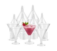 HOMESHOPA Clear Plastic Martini Cocktail Glasses, 48 Pack 200ml Serving Glass, Chip Resistant, Perfect for Home, Restaurants and Parties, Espresso Martinis, Prosecco, Champagne, Dishwasher Safe