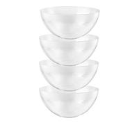HOMESHOPA Clear Plastic Serving Bowl 2800ml 4 Pack, Large Salad Mixing Bowls, Sturdy & Reusable Kitchen Cooking Food Prep Bowl for Salad Snacks & Crisps, Dishwasher Safe