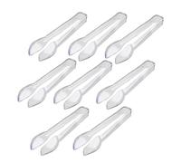 HOMESHOPA Clear Plastic Serving Tongs, 8 Pack Salad Mixing Cutlery Long Handle, Durable, Reusable & Multipurpose Stylish Dining Tongs, Perfect for Birthday Parties Weddings Camping & Events