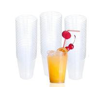 HOMESHOPA Clear Plastic Tumblers, 60 Pack 8oz Reusable Unbreakable Plastic Cups, Sturdy Stackable Drinking Glasses, Transparent Party Glasses for Wedding Anniversary, Birthday, Camping, Picnic