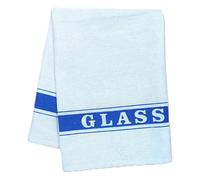 HOMESHOPA Cotton Glass Cloth, 1 Pack Blue Professional Catering Heavy Duty Kitchen Tea Towel, Colour Coded Cleaning Cloths, Lint Free, Washable, Absorbent and Quick Dry