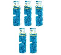 HOMESHOPA Double-Sided Mop With Microfibre & Chenille Replacement Head, Super Absorbant Reusable Pad for All Floor Types (4 Replacements)