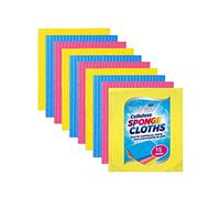 HOMESHOPA Eco-Friendly Swedish Dishcloths, 15 Pack Cellulose Sponge Cloth Biodegradable Super Absorbent for Washing Dishes, Wiping Down Surfaces & Mopping Up Spills Kitchen Multi-Purpose Reusable