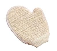 HOMESHOPA Exfoliating Bath Mitt, Beige Body Scrubber for Men Women, Removing Dirt and Dead Skin, Massage & Bathing Shower Spa Scrub, Washable Natural Sisal Bath Loofah Glove