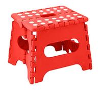 Homeshopa Folding Step Stool, Mini Step Collapsible Foldable Foot for Adults & Kids, 7-inch Stepping Toddler Ideal for Kitchen, Living Room, Bathroom (Red)
