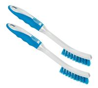 Homeshopa Grout Tile Brush, 2 Pack Plastic Small Narrow Grout Cleaning Brush to Remove Mould Dirt and Grime Mildew, Tile Scrub Brush with Stiff Bristles, Multifunction Kitchen Bathroom Cleaning