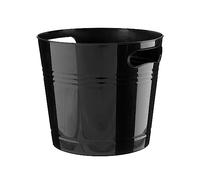 HOMESHOPA Handy Plastic Bin, Round Black Flexible Storage Container Bucket, Lightweight Portable Multipurpose Paper Trash Bin, Ice Bucket, Laundry Basket, Flexi Tub for Home Office Kitchen Household