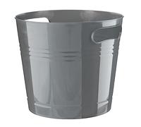 HOMESHOPA Handy Plastic Bin, Round Flexible Storage Container Bucket, Lightweight Portable Multipurpose Paper Trash Bin, Ice Bucket, Laundry Basket, Flexi Tub for Home Office Kitchen Household (Grey)