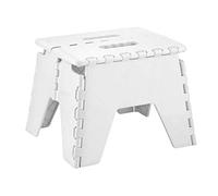 HOMESHOPA Heavy Duty Folding Step Stool - 9 INCH Anti Slip Foldable Step Up Stool, Portable Lightweight & Sturdy Stepping Stool For Kids, Adults, With Carry Handle For Home, Kitchen, Office (White)