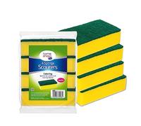 HOMESHOPA Heavy Duty Scrub Sponges, 4 Pack Catering Sponges Scourers, Non-Scratch Washing Up Scrubbing Dual Sided Dishwashing Cleaning Scourer, Reusable Scrub Pads for Kitchen Bathroom Pots Pans
