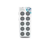 HOMESHOPA Ice Cube Tray, 2 Pack 10 Grey Circle Easy-Release Pop Out Flexible Silicone Reusable Ice Molds, BPA Free Easy to Clean Save Freezer Space, Removable Ice Cubes for Cocktails Drinks