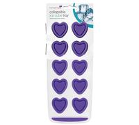 HOMESHOPA Ice Cube Tray 2 Pack, 10 Heart Cubes, Easy-Release Pop Out Flexible Silicone Reusable Ice Mold, BPA Free & Save Freezer Space, Removable Ice Cube for Whisky Cocktails Beer Drinks, Purple