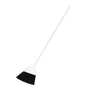 HOMESHOPA Indoor Outdoor Sweeping Broom, White Long Handle Soft Angled Bristle Floor Sweeping Broom Brush, Perfect for Courtyard Garage Lobby Mall Market Floor Home Kitchen Room Office