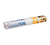 HOMESHOPA Kitchen Foil, 15 Meters/45cm Wide 1 Pack Heavy Duty Food Service Catering Aluminium Foil Roll, Tin Foil for Cooking, Roasting, Wrapping, Baking, Grilling & BBQ