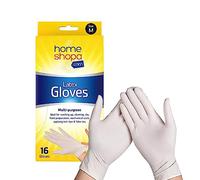 HOMESHOPA Latex Gloves, Pack of 16 Powder Free Disposable Gloves, Multipurpose Professional Gloves, Industrial Safety, Suitable for Medical Use, Automotive and Cleaning - White (Medium)