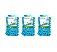 Homeshopa Microfiber Mop Pads, 3 Pack Replacement Cleaning Pads, Refill Chenille Noodle Mop Head, Super Absorbant, Reusable Washable Mop Pads, Dry Wet Mop Head for all Floor Types