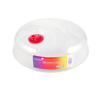 HOMESHOPA Microwave Plate Cover, 30cm 1 Pack Microwave Splatter Guard Lid with Steam Vents, Plastic Transparent Ventilated Food Plate Dish Cover Kitchen Cooking, BPA Free & Dishwasher Safe