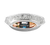 HOMESHOPA Oval Roasting Tray, 1 Pack Disposable Aluminium Foil Trays, Large Tin Foil Containers for Cooking, Roasting, Broiling, Bakeware, Storing, Prepping Food, Heating, Oven and Freezer Safe