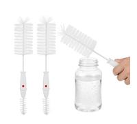 HOMESHOPA Plastic Baby Bottle Brush, 2 Pack Small Bottle And Teat Cleaning Bristle Brushes for Washing Feeders, Ideal for Cleaning Training Cups, Wide Neck Bottles, Lids, Valves