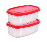 HOMESHOPA Plastic Food Storage Containers, 1.2 Litre 2 Pack Rectangular Leakproof Airtight BPA-Free Reusable & Stackable Meal Prep Lunch Boxes, Microwave Freezer & Dishwasher Safe