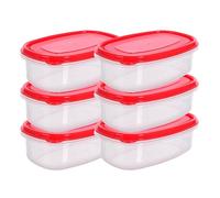 HOMESHOPA Plastic Food Storage Containers, 1.2 Litre 6 Pack Rectangular Leakproof Airtight BPA-Free Reusable & Stackable Meal Prep Lunch Boxes, Microwave Freezer & Dishwasher Safe