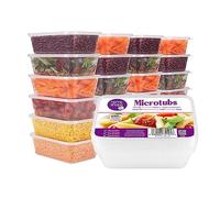 Homeshopa Plastic Food Storage Containers, 24 Pack 650ml Rectangular Microwave Clear Container with Lids, BPA Free Stackable Airtight Reusable, Dishwasher & Freezer Safe, Meal Prep Takeaway Tubs