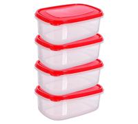 HOMESHOPA Plastic Food Storage Containers, 3.5Litre 4 Pack Rectangular Leakproof Airtight BPA-Free Reusable & Stackable Meal Prep Lunch Boxes, Microwave Freezer & Dishwasher Safe
