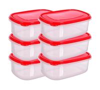 HOMESHOPA Plastic Food Storage Containers, 3.5Litre 6 Pack Rectangular Leakproof Airtight BPA-Free Reusable & Stackable Meal Prep Lunch Boxes, Microwave Freezer & Dishwasher Safe