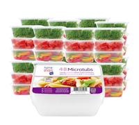 HOMESHOPA Plastic Food Storage Containers, 500ml Rectangular Microwave Clear Container with Lids, BPA Free Stackable Airtight Reusable, Dishwasher & Freezer Safe, Meal Prep Takeaway Tubs (30)