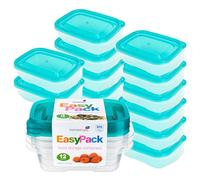 HOMESHOPA Plastic Food Storage Containers with Lids, 12 Pack 270ml Leakproof BPA Free Stackable, Micorwave Freezer & Dishwasher Safe, Reusable Airtight Meal Prep Lunch Box