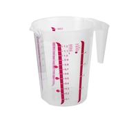 HOMESHOPA Plastic Measuring Jug, 1 Pack 1.2 Litre Kitchen Baking, Cooking & Mixing Cup with Handle, Clear & Transparent Easy to Read Measurements, Cook with Accuracy