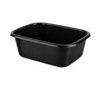 HOMESHOPA Plastic Rectangular Washing Up Bowl, Black 10 Litre Portable Wash Basin, Plastic Kitchen Sink Tidy Organisers, Rectangle Washtub Dishtub, Foot Bath Car Wash Laundry, Home Kitchen Travel
