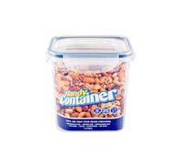 HOMESHOPA Rectangular Airtight Food Storage Plastic Container, 1 Pack 1 Litre Kitchen & Pantry Organisation Canisters, Leakproof Stackable Reusable, Microwave, Dishwasher & Freezer Safe