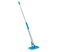 HOMESHOPA Self Wringing Sponge Mop, Blue Flat Floor Squeeze Mop, Long Handle Hard Floor Cleaning, Super Absorbent, Lightweight, Non-Abrasive