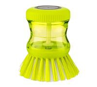 Homeshopa Soap Dispensing Palm Brush, Built In Refillable Soap Dispensing Dish Brush, Washing Up Scourer Kitchen Dish Scrubber Brush for Dish Pot Pan Sink Multifunctional Cleaning (Green)