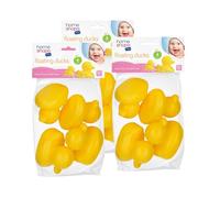 HOMESHOPA Yellow Rubber Ducks, 12 Pack Floating Classic Duckies for Baby & Toddler Bath Time, Munchkin Shower Toy, Vinyl Mini Ducks for Water Fun, Cake Toppers